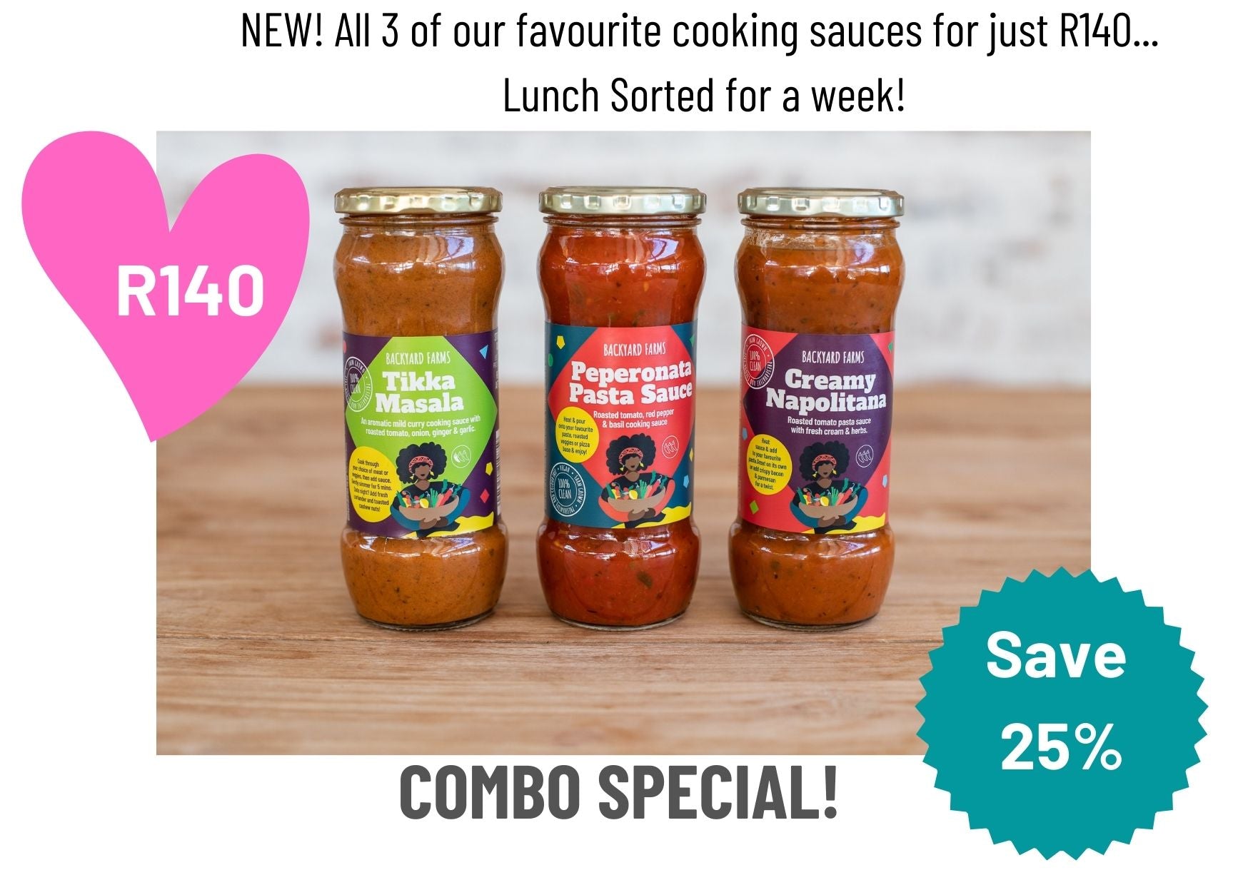 All 3 cooking sauces combo