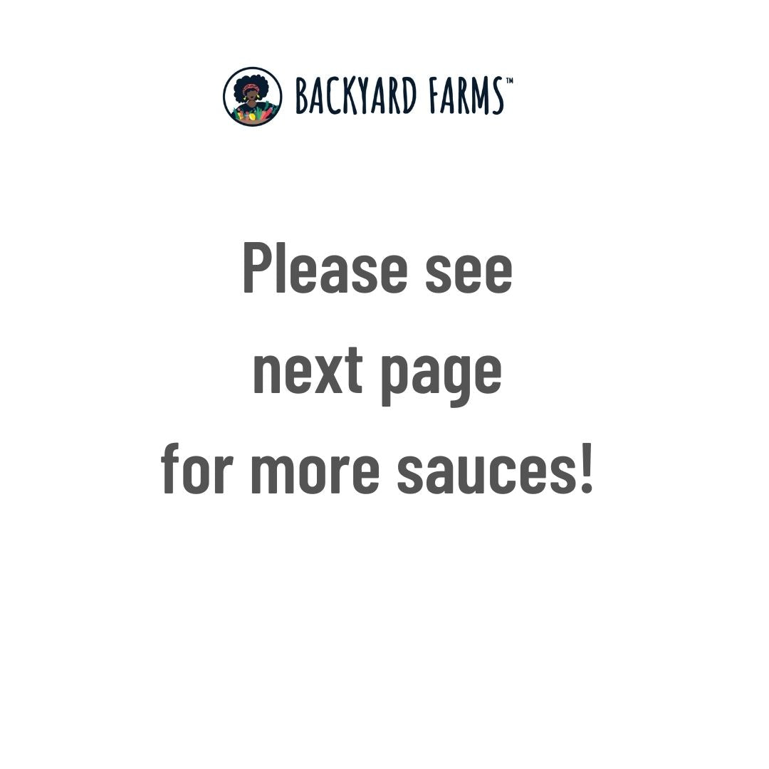 Please see next page for more sauces.....